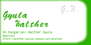 gyula walther business card
